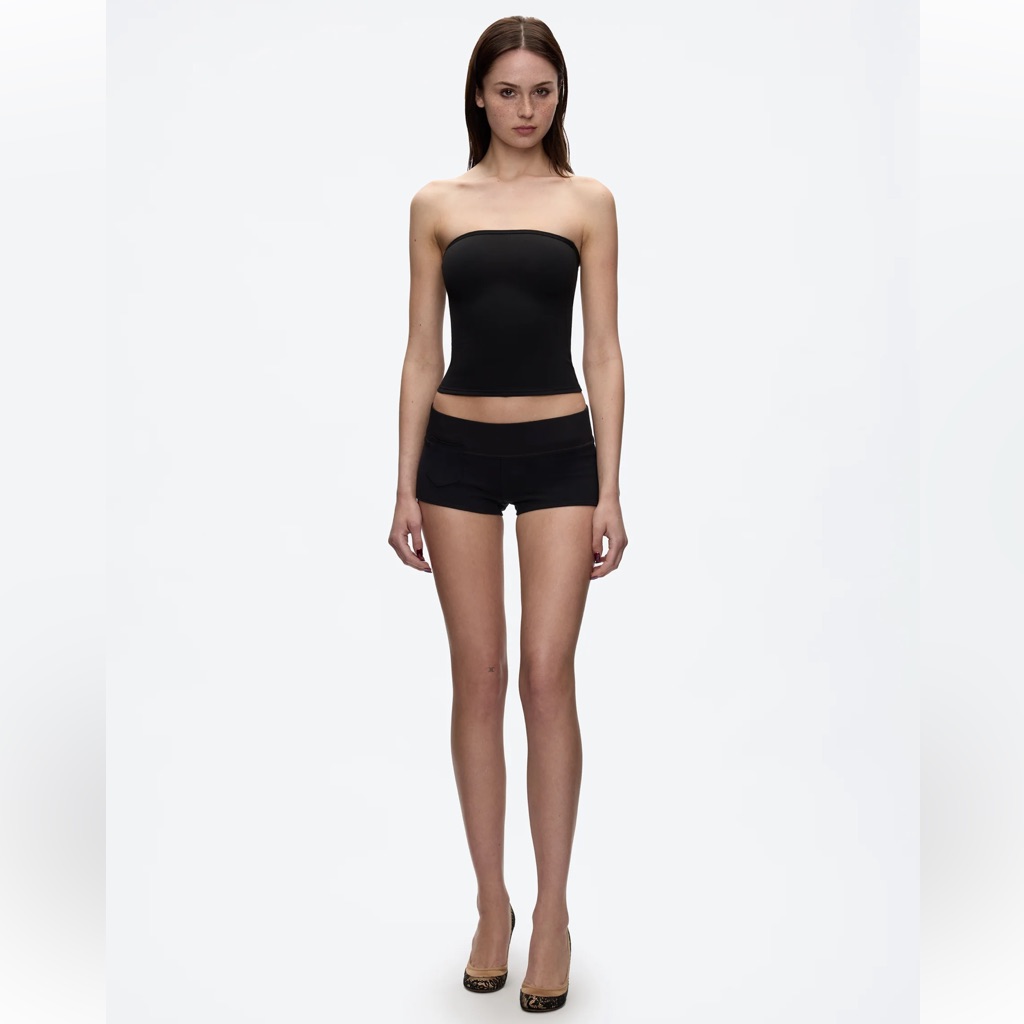 Tank Air Bliss Hot Pants In Black Size Xxs